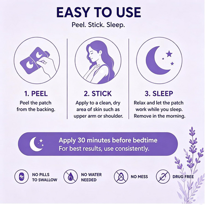 Lunavelle Sleep Patches, Natural Plant Based Sleep Support, Sleep All Night Long
